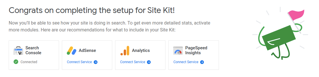 Setup More Google Services in Google Site Kit