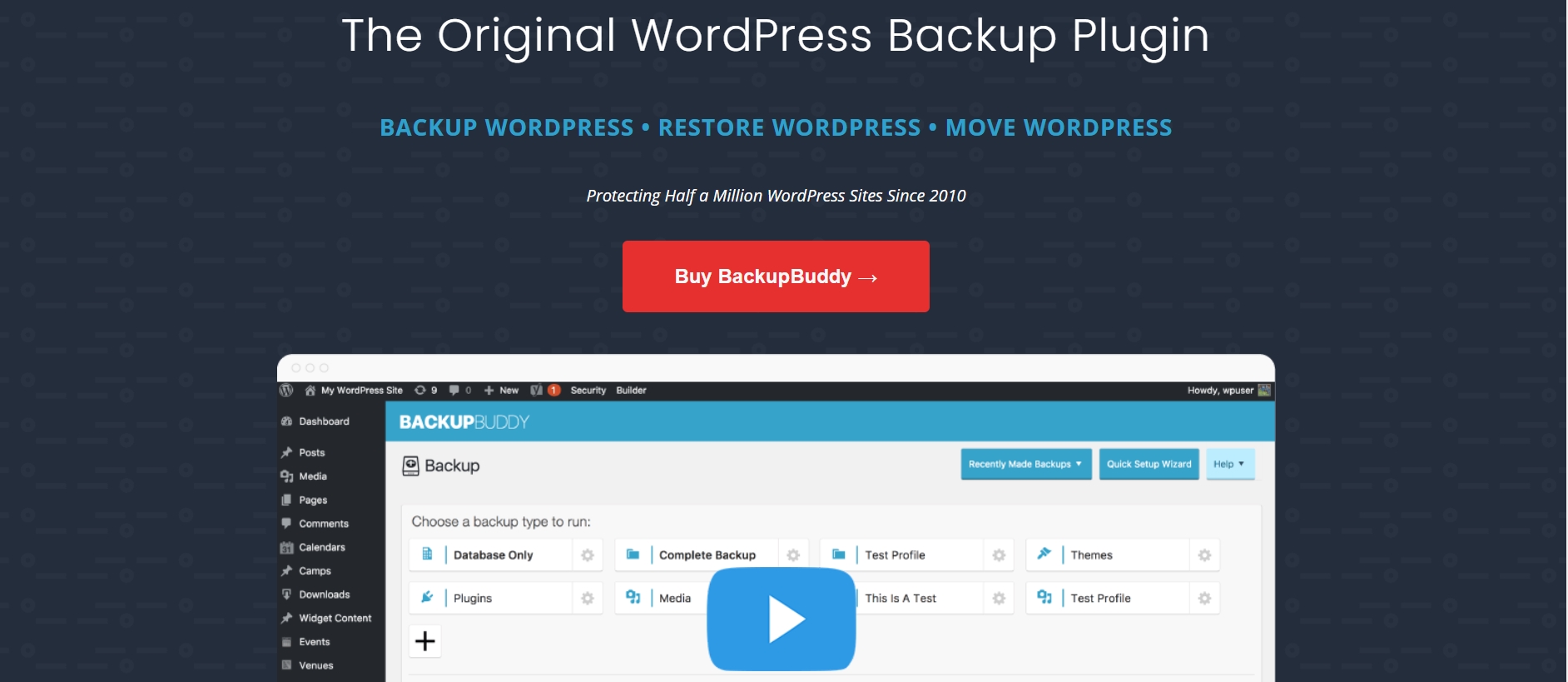 Backup Buddy WordPress Backup and Restore plugin