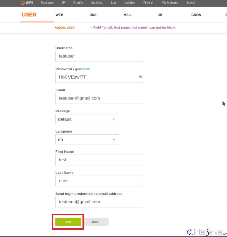 Create User