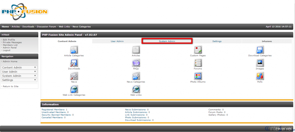 Manage Site Links