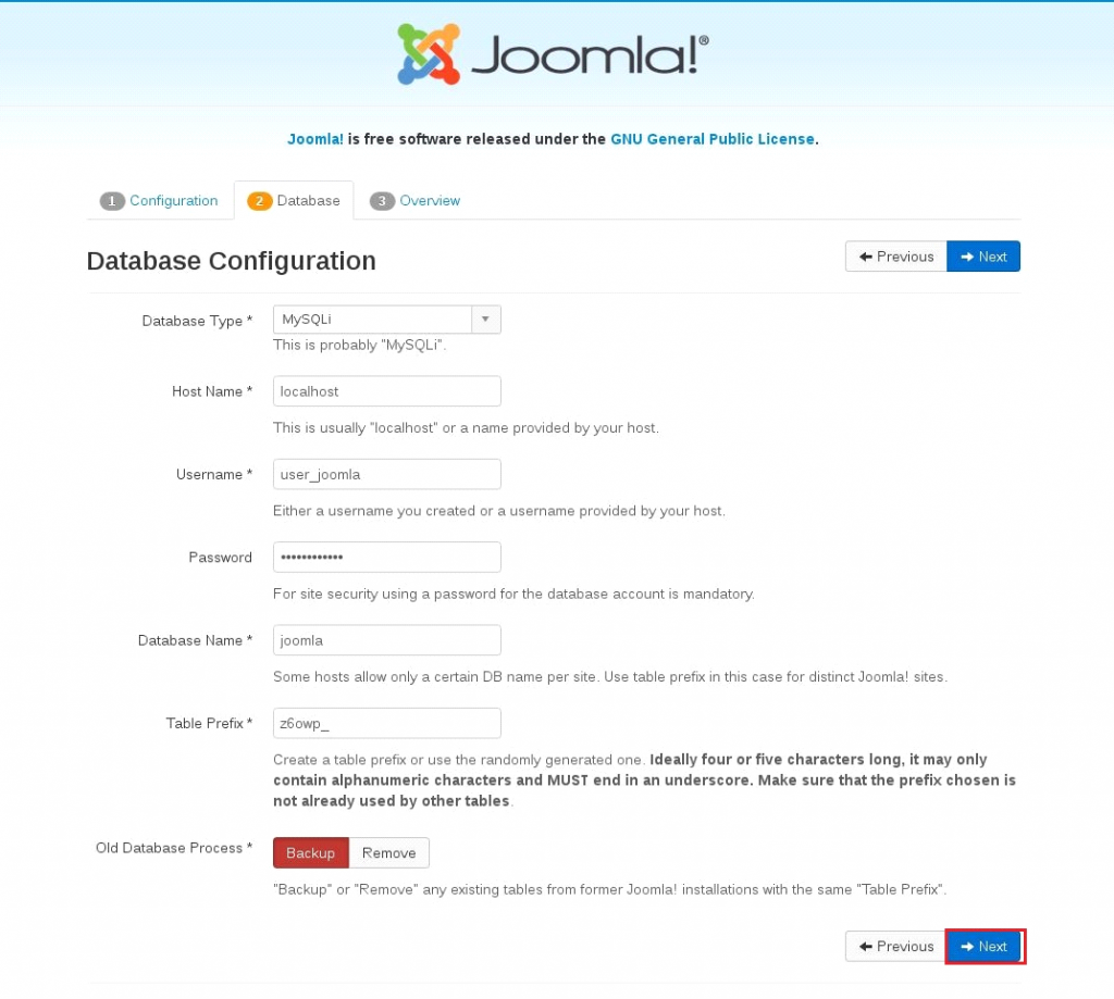Install Joomla Over SSH in CentOS/RHEL