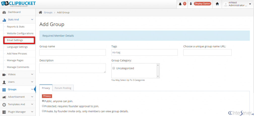 Configure SMTP