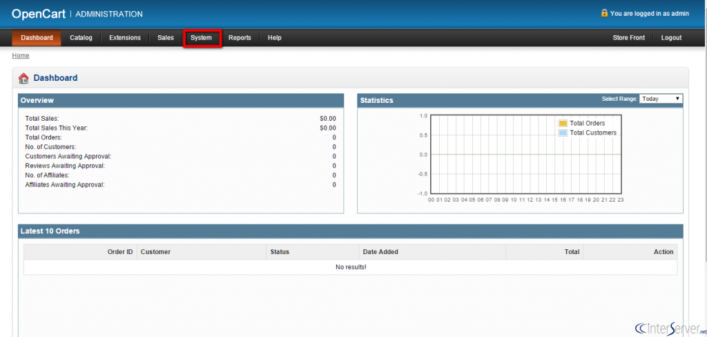 Enable maintenance mode in OpenCart