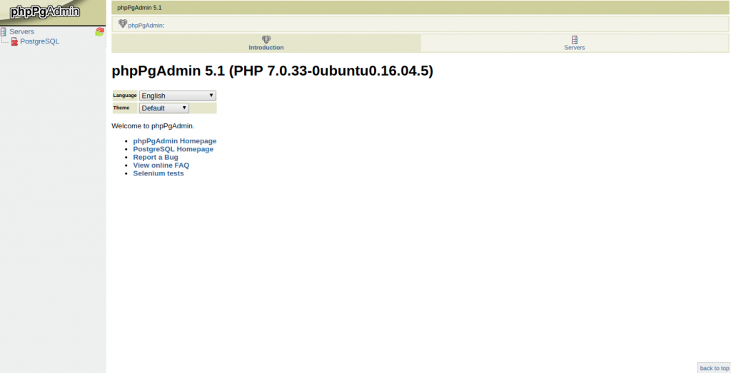 Install PHPPgAdmin
