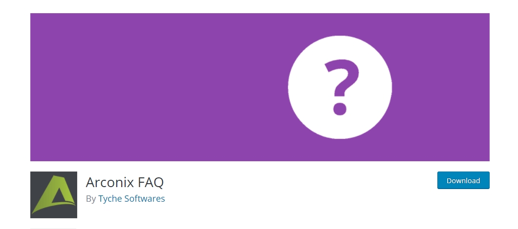 Arconix FAQ plugin for WordPress