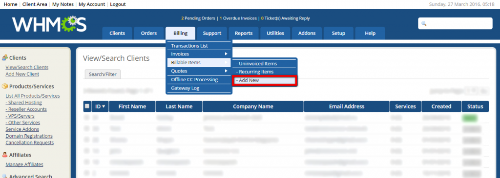 Billable Item22