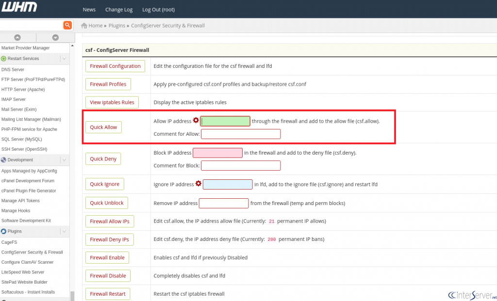Manage CSF