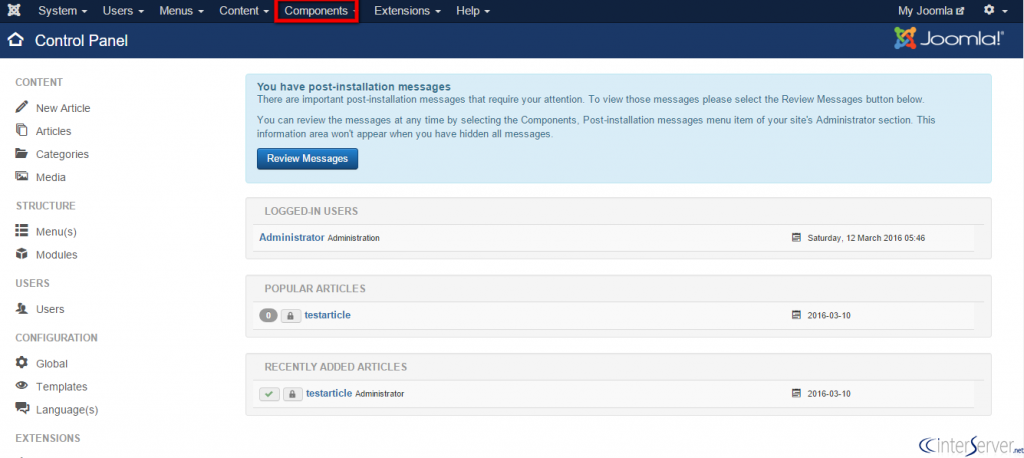Banner Category in Joomla