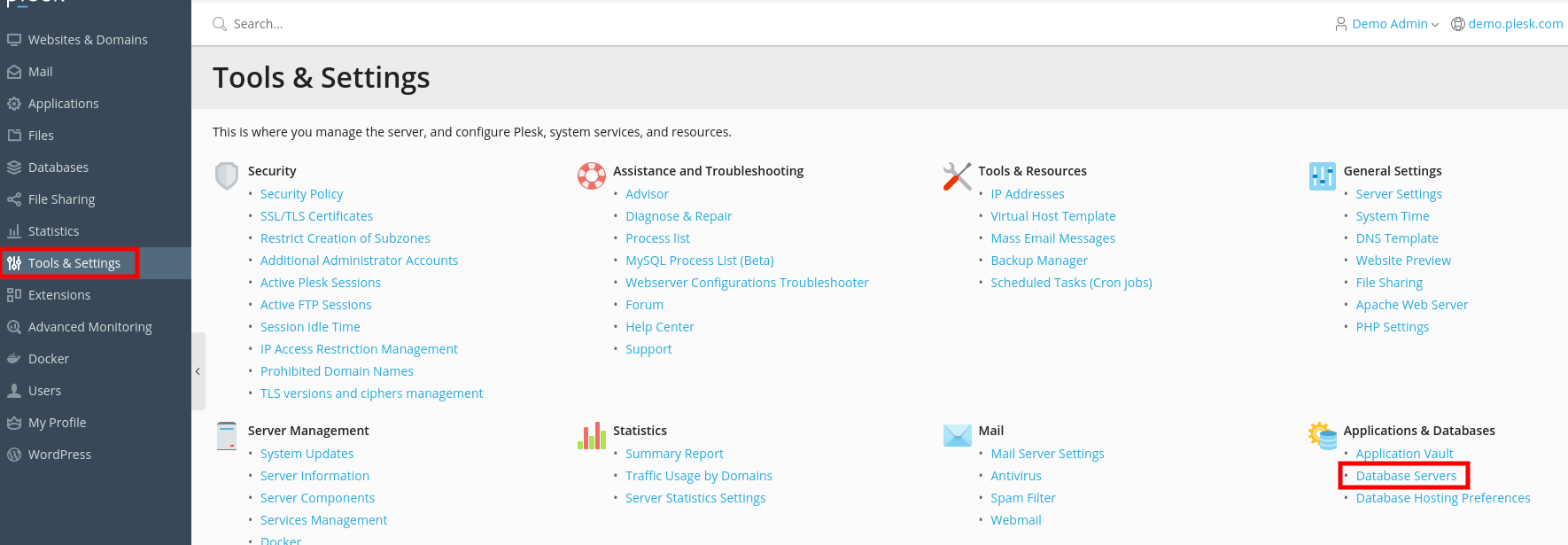 Add and Remove Database Servers
