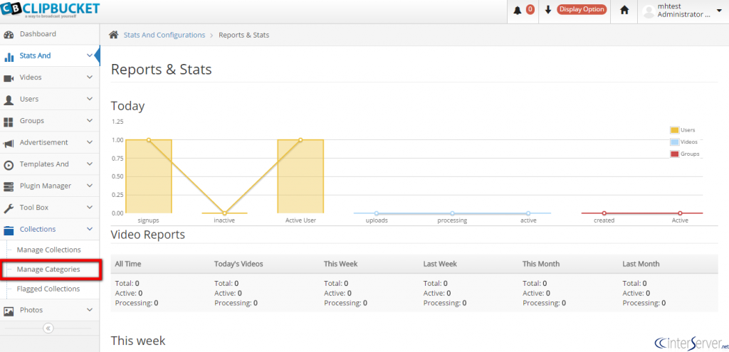 Manage Categories