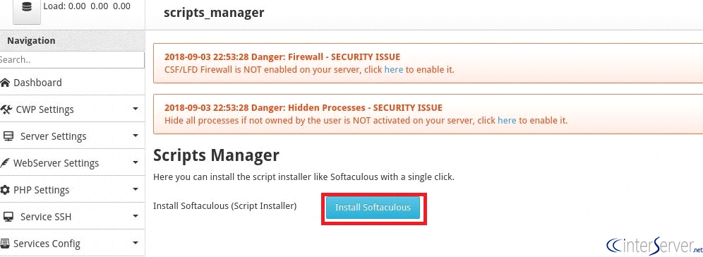 Install Softaculous
