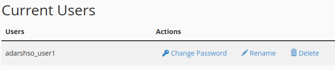 Rename and Delete MySQL user in cPanel