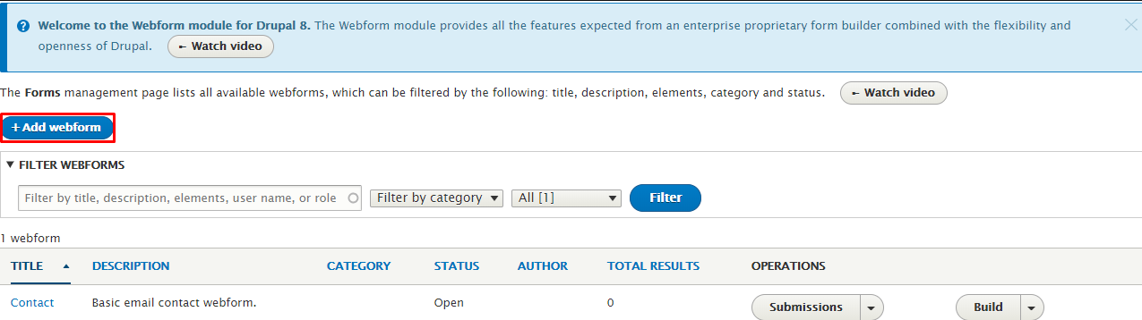 Contact Webform