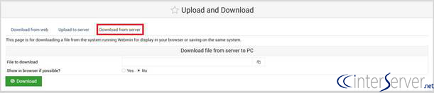 Upload and Download Module in Webmin