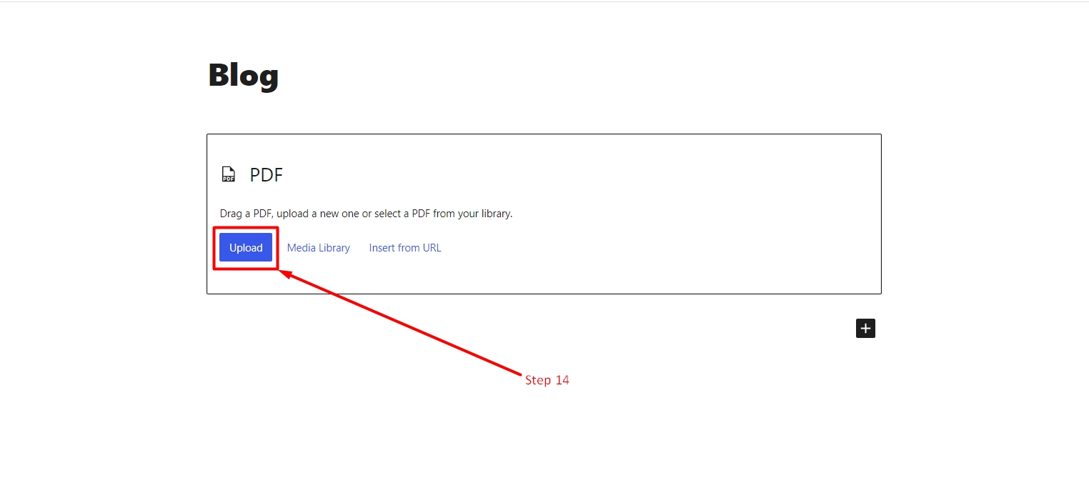Upload PDF in WordPress post
