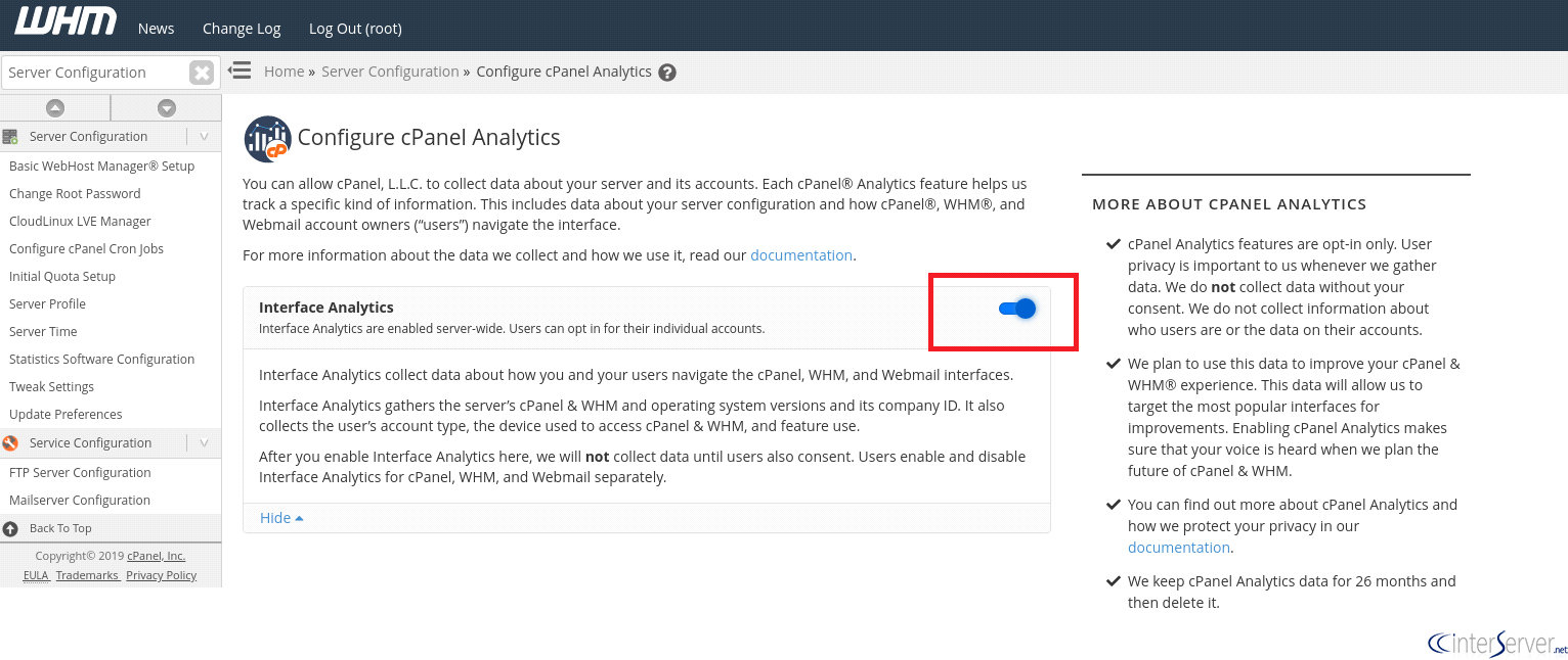cPanel analytics