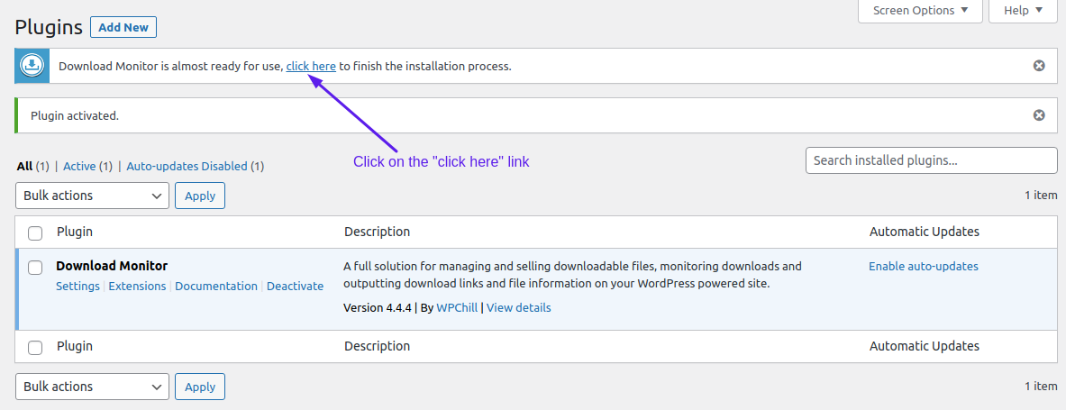 Configure the Download Monitor plugin