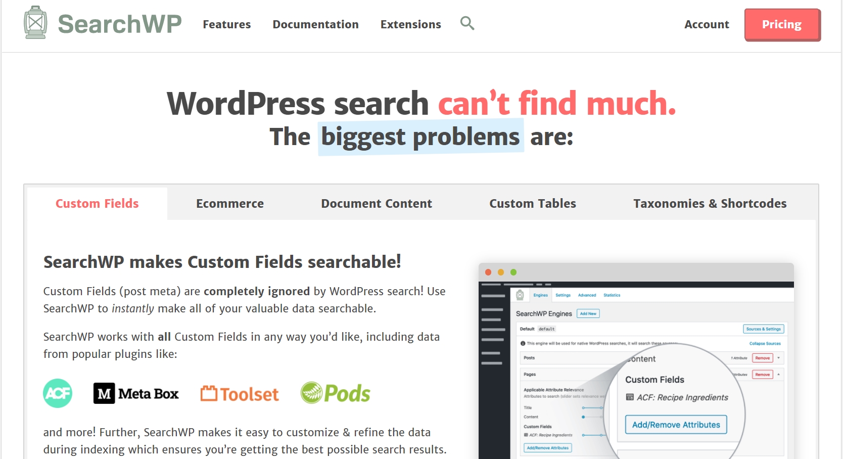 SearchWP plugin for WordPress