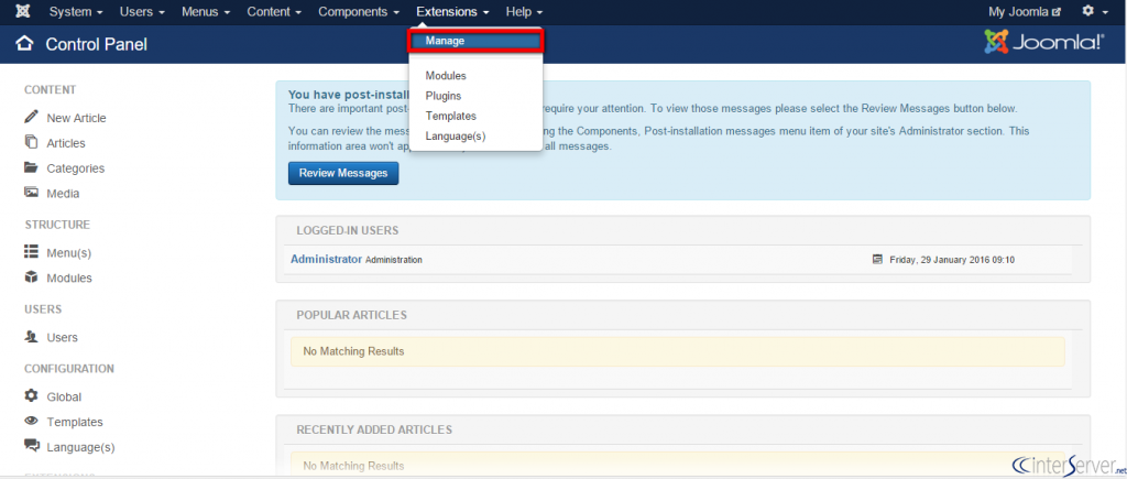 Install Joomla App Store Extension