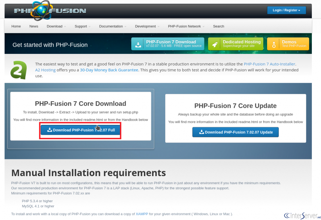 Install Php Fusion1