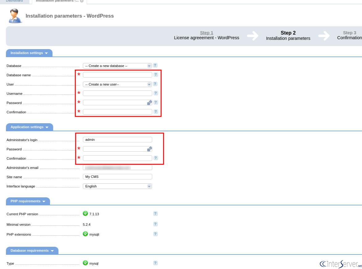 Install WordPress