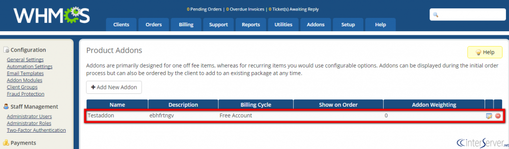 Product Addons