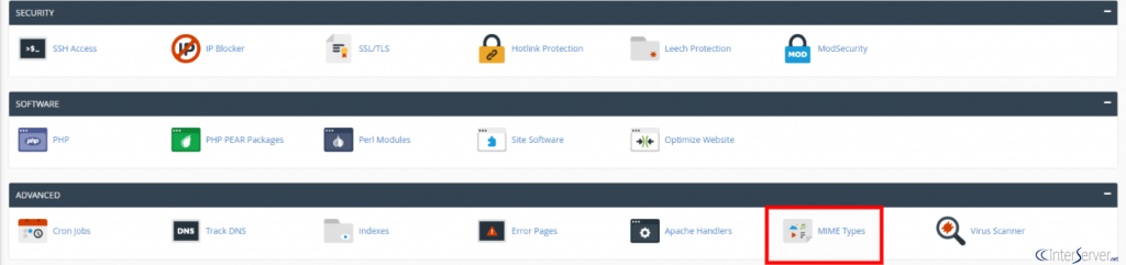 Apache MIME types