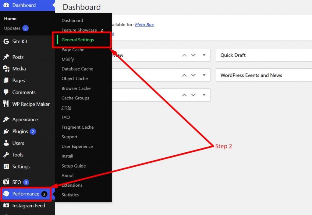 WP Total Cache Step 2