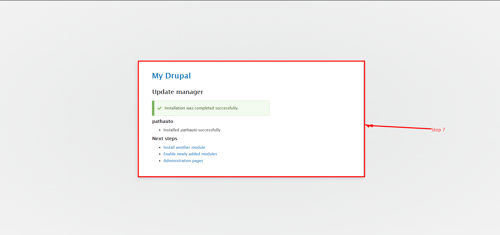 How to install a module in Drupal - Step 6