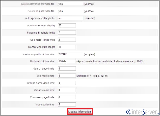 Configure Settings