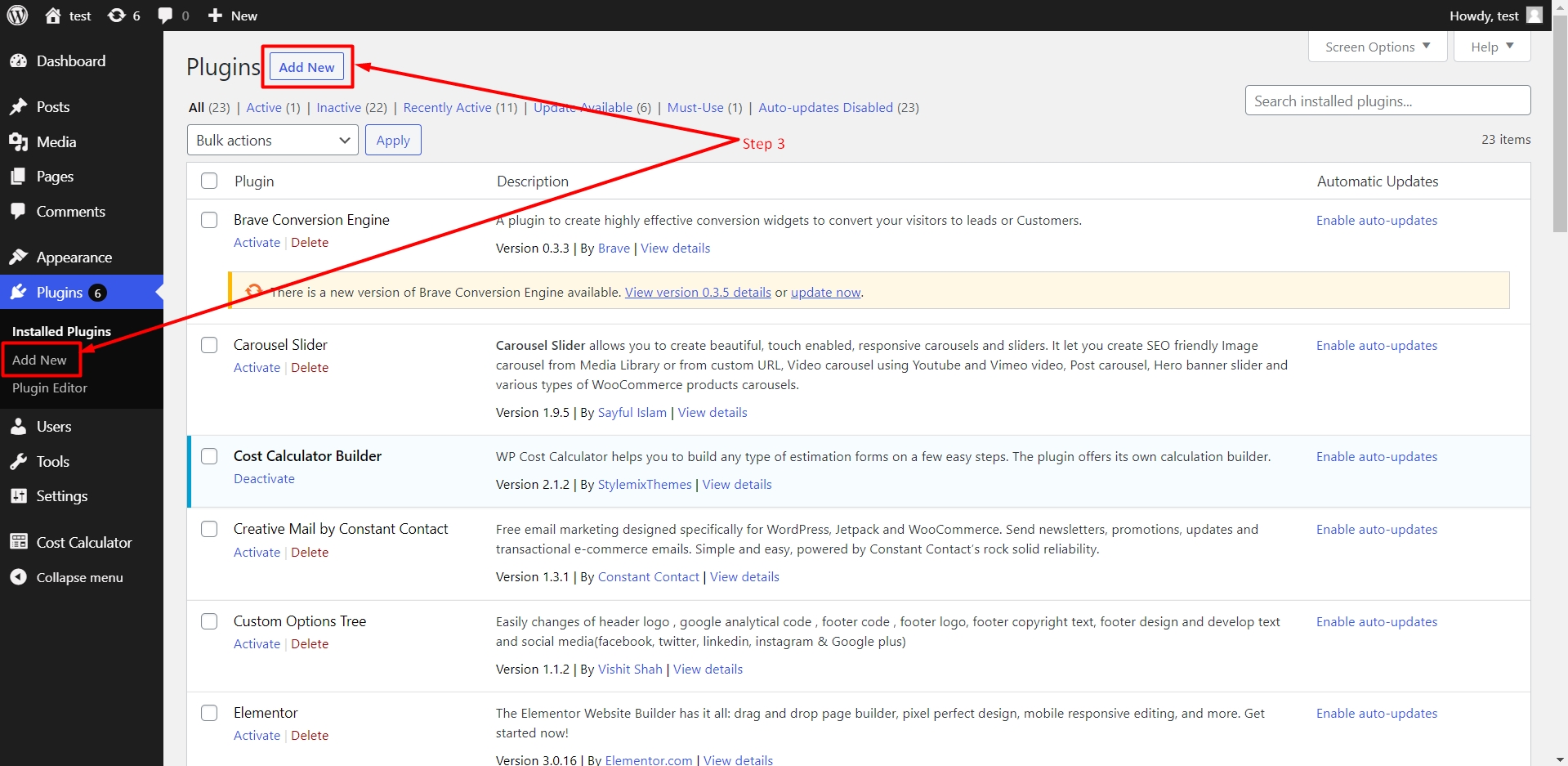 How to install WP Rollback in WordPress - Step 3