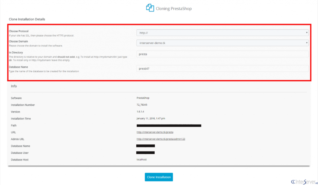 clone website