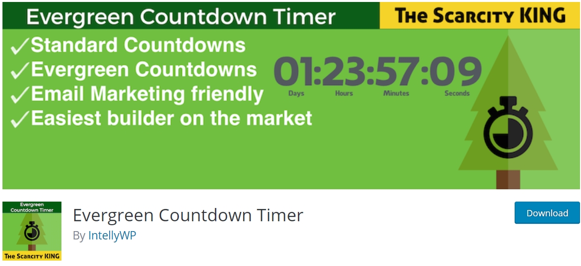 Evergreen countdown timer for WordPress
