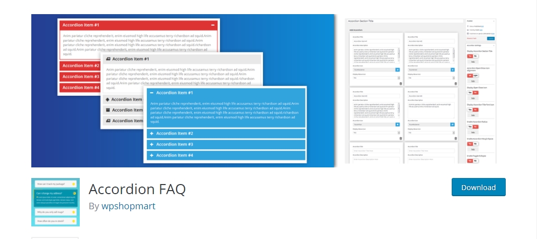 Accordion FAQ plugin for WordPress