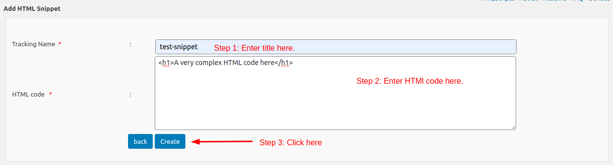 Enter HTMl code in WordPress Page or Post
