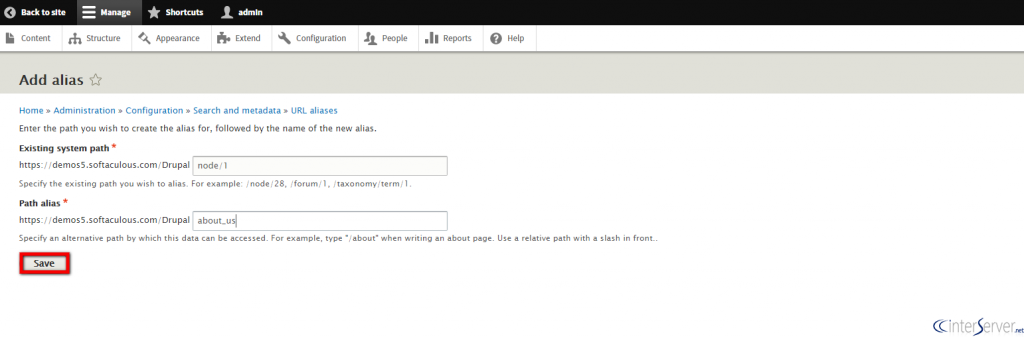 URL alias in Drupal