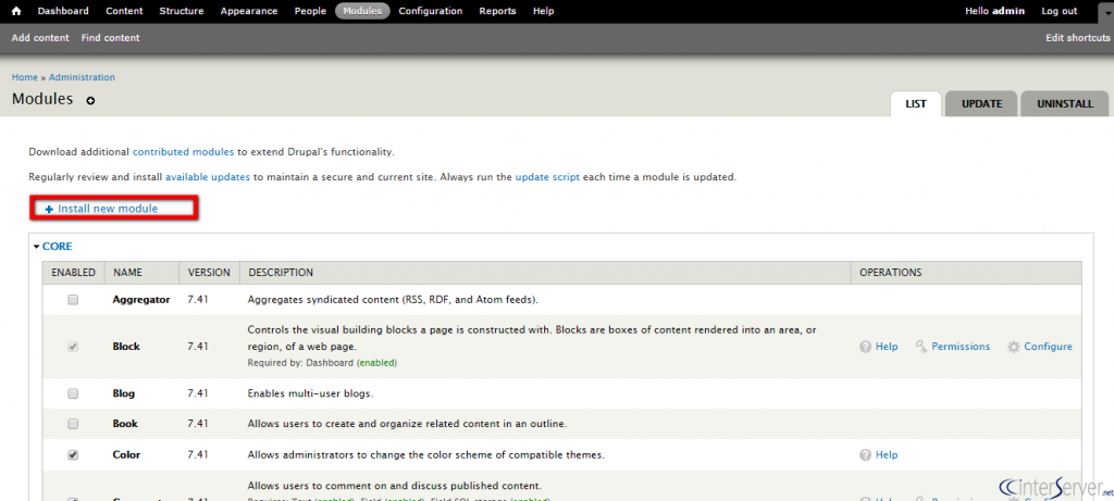 Install modules in Drupal