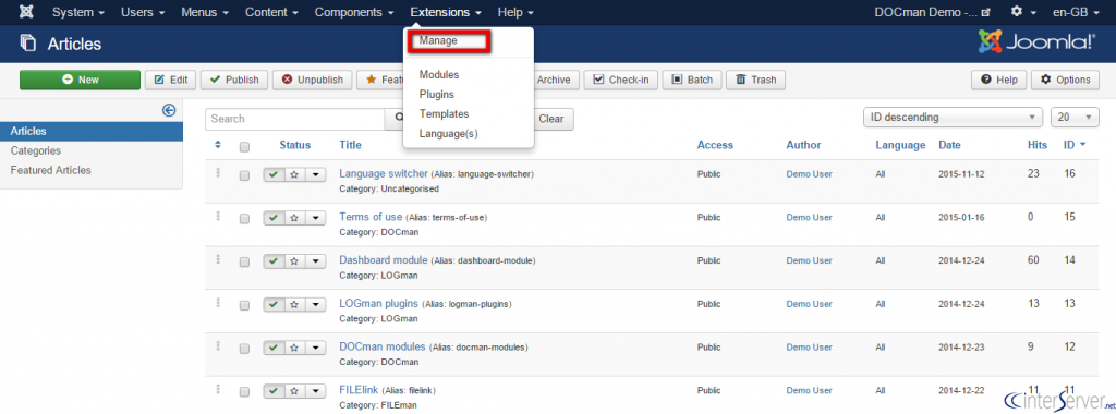 Install Joomla Template