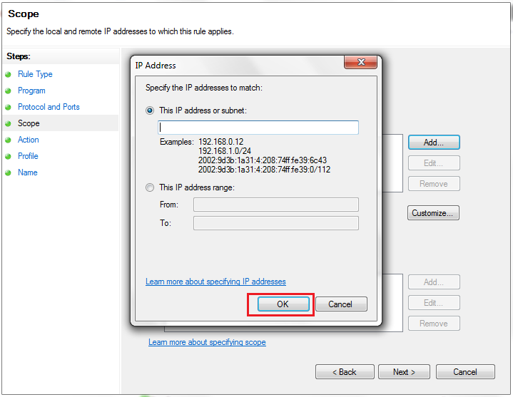 How to Add IP Address in Windows Firewall